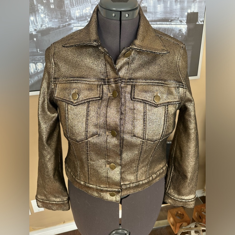 Pam and Gela gold  shimmer Jean jacket